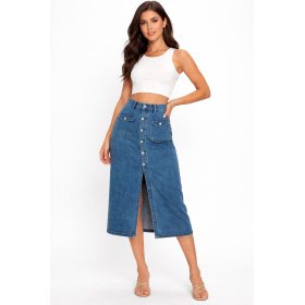 Jupe mi longue effet Jean taille 40