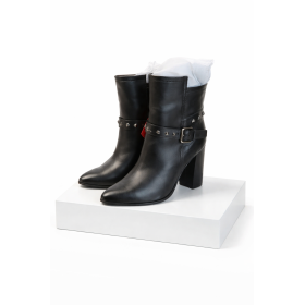 Bottines à talons noir verra pelle taille 37