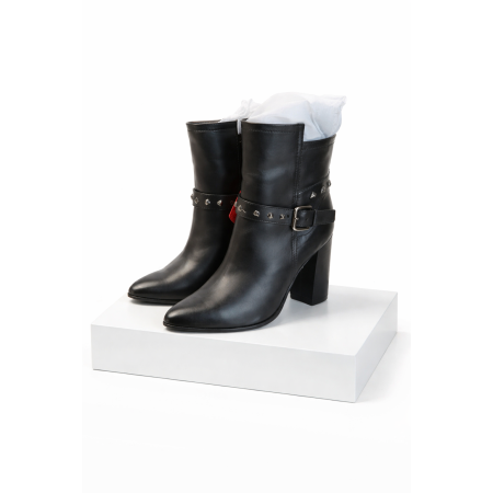 Bottines à talons noir verra pelle taille 37