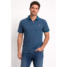 Polo Carhartt taille L bleu et orange