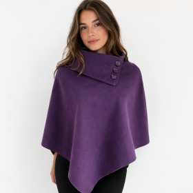 Cape violette foncé - Taille unique