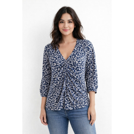 Haut fin Manches 3/4 col V Taille 46