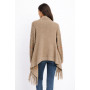 Gilet style poncho camaïeu
