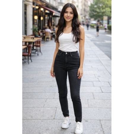 Pantalon slim taille haute taille 38 Tex