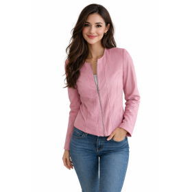 Veste Damart Rose effet Daim taille 40